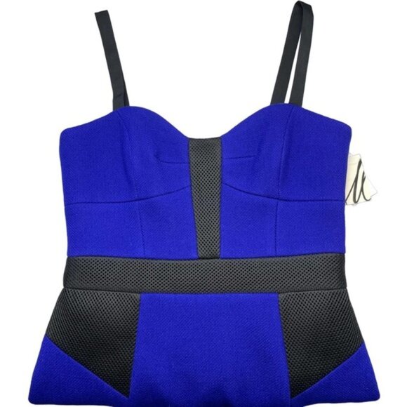 NWT MILLY of New York Clarise Combo Wool Sheath Dress 6 Bustier - Picture 2 of 9